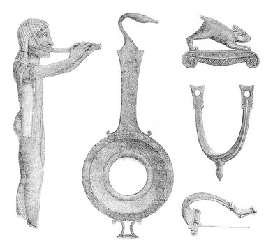 Votives and various bronze objects found in the ruins of Dodona,