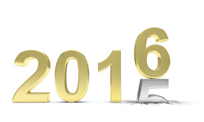 2015-2016 change new year 2016 isolated