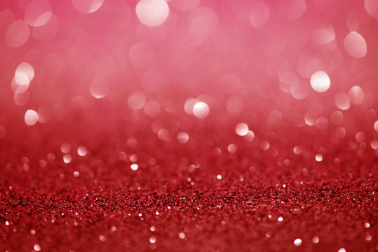 Red  Festive Christmas Abstract Bokeh Background