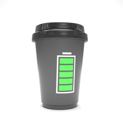Coffee to go on white
