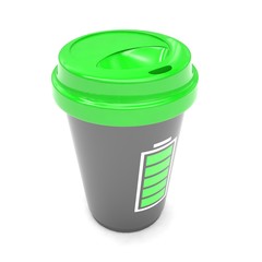 Coffee to go on white