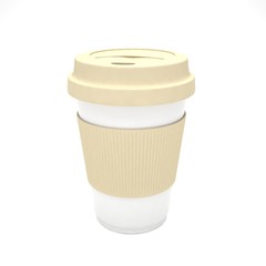 Coffee to go on white