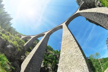 Printed roller blinds Landwasser Viaduct Landwasser Viaduct, Switzerland