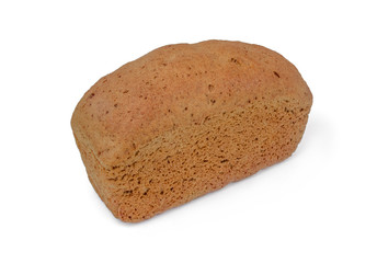 Rye bread on a white background