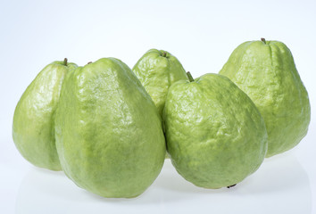 guava fruit on white background