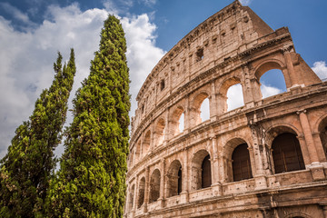 Fototapeta na wymiar Beautiful Colosseum in Rome, Italy