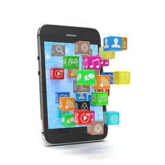 icon app fall in smart phone