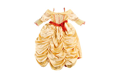 Dress little princess. Girl's dress isolated on white