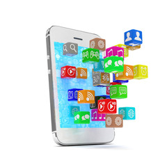 icon app fall in smart phone