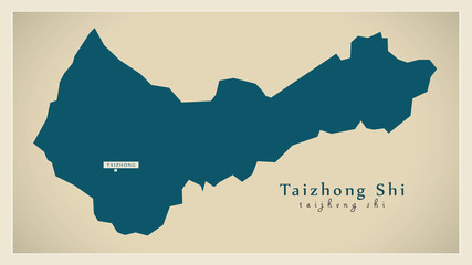 Modern Map - Taizhong Shi TW