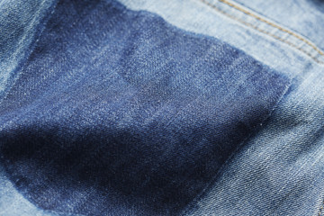 Patch worked denim jeans