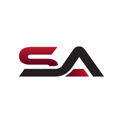 Modern Initial Logo SA - obrazy, fototapety, plakaty