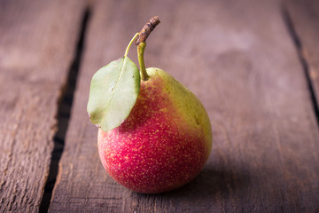 pears on a wooden table