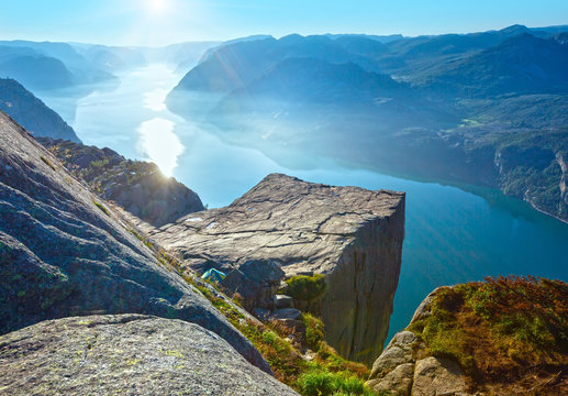 Preikestolen massive cliff top (Norway)