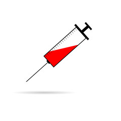 syringe and needle vector