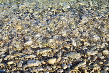 shingle beach in Greece