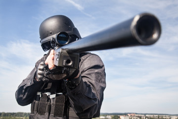 SWAT police sniper