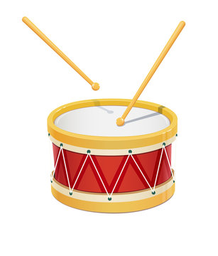 Drum. Music instrument. Eps10 vector illustration. Isolated on