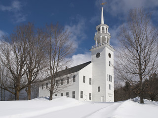 Fototapeta na wymiar The Town House, Strafford Vermont in New England