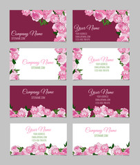 Beautiful floral business cards