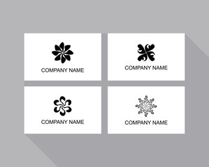 Set company logo monochrome with radial clearance