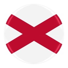 Northern Irish Flag Badge - Flag of Northern Ireland Button Isolated on White
