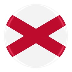 Obraz premium Northern Irish Flag Badge - Flag of Northern Ireland Button Isolated on White