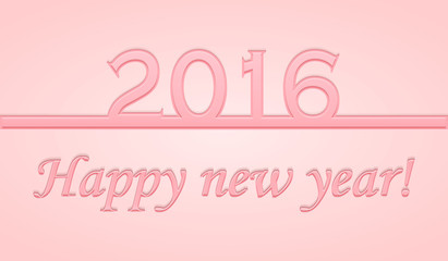 2016 Happy New Year! - card template -green design