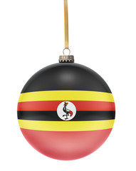 Bauble with the flag design of Uganda.(series)