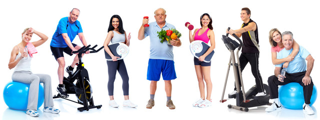 Group of healthy fitness people.