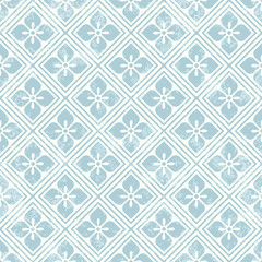 Geometric floral pattern in retro style