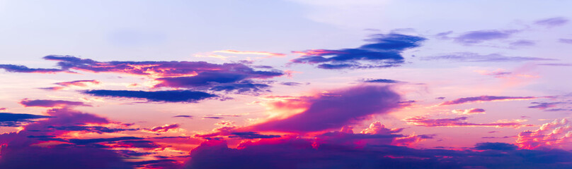 Sunset sky and cloud - Panorama effect