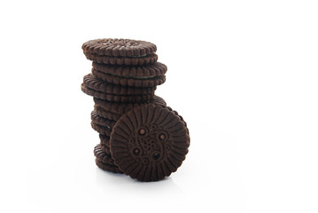 Chocolate biscuit with cream