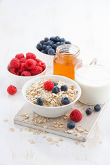 Food for a healthy breakfast, vertical