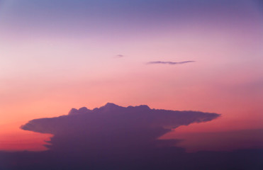 Beautiful cloud on twilight sky background