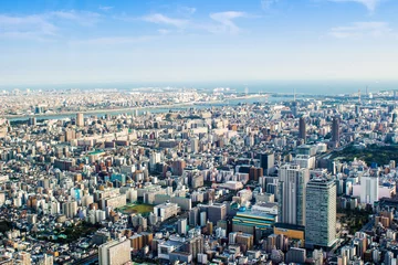 Schilderijen op glas Aerial view of Tokyo, Japan © marcociannarel