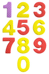 Cute and colorful plastic alphabet letter.