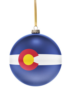 Bauble with the flag design of Colorado.(series)
