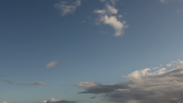 Time lapse clip of overhead fast moving clouds.