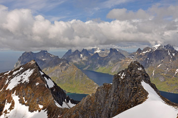 Norwegian nature / There are mountains plunging into the sea from hundreds of metres, fjords, tall...