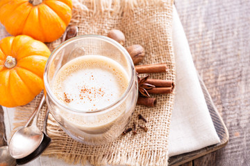 Pumpkin spice latte with spices