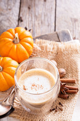 Pumpkin spice latte with spices