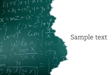 Obraz premium School blackboard with blank space for text