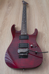 Fototapeta na wymiar red electro guitar