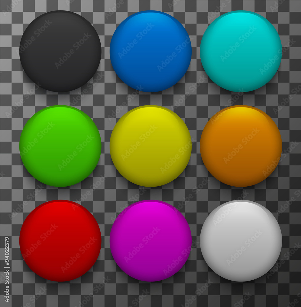Wall mural vector modern colorful web buttons set