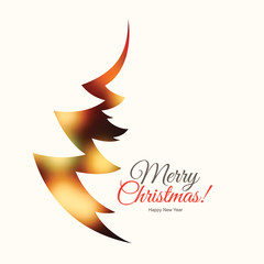 Christmas and New Year. Vector greeting card