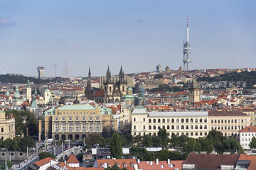 Fototapeta na wymiar Skyline view of Prague, Czech republic
