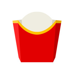 Vector empty packaging for french fries