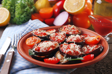 Baked vegetables for breakfast