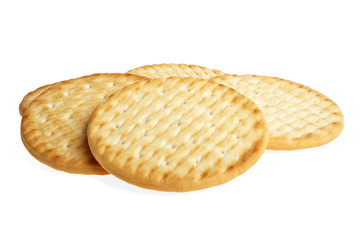 Butter biscuits on a white background